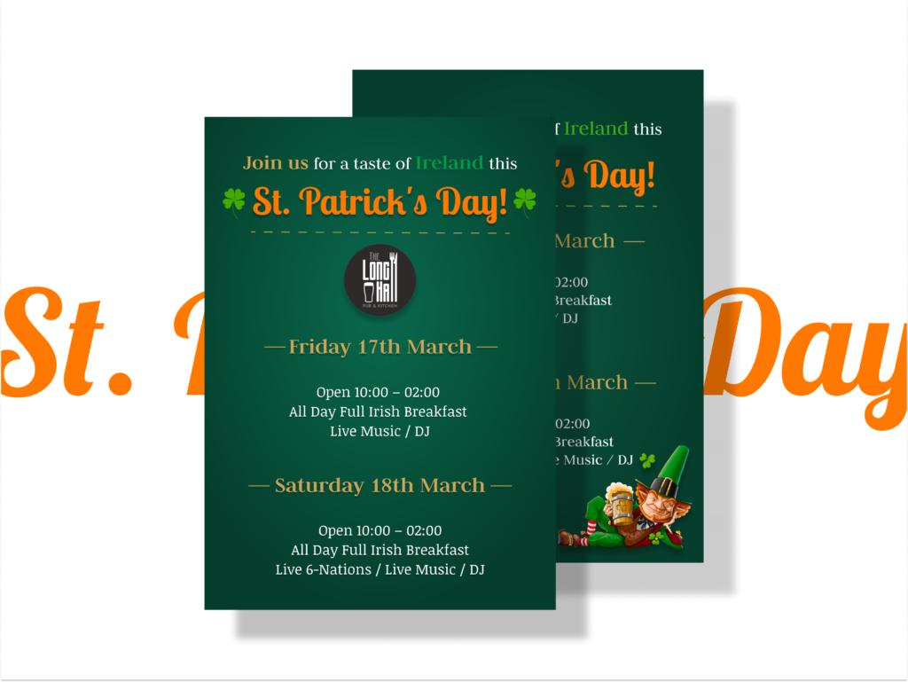 Print Poster of St. Patrick's Day for a Bar